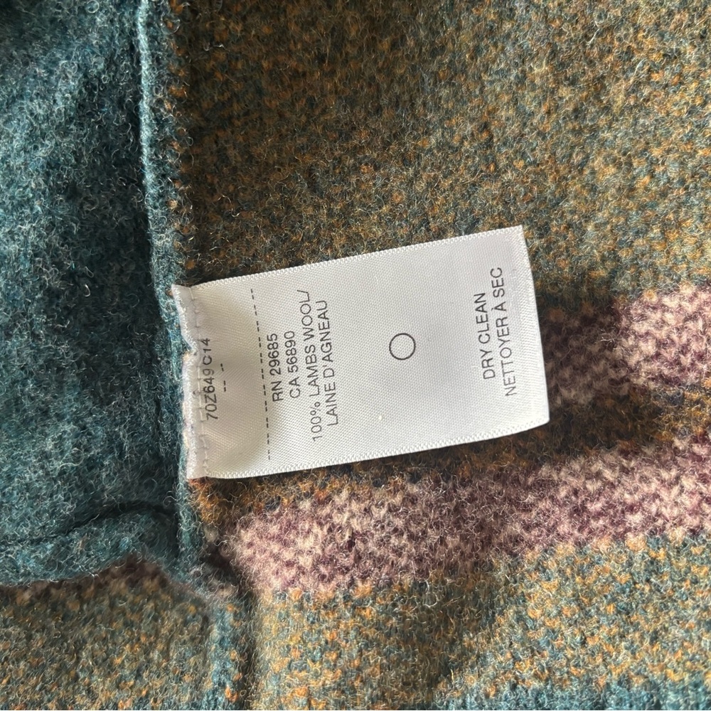 Pendleton Teal And Orange Patterned Cardigan - image 3